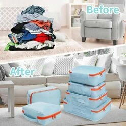 DIMJ 11 Set Packing Cubes, Travel Luggage Packing Organizers Lightweight Travel Cloth Storage Bag With Bra Underwear Cube Cosmetics Bag And Shoe Pouch -LUGGAGE FACTORY Sales 51XlgO8RZGL