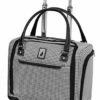 LONDON FOG Cambridge II 15-Inch 8 Wheel Under Seat Bag, Black White Houndstooth -LUGGAGE FACTORY Sales 51Xsegnr4tL