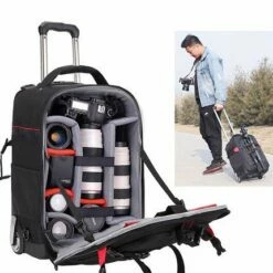 Convenient Photography Rolling Luggage Digital Shoulder Suitcase With Wheels Men Camera Cabin Trolley Travel Bags (Color : Small) -LUGGAGE FACTORY Sales 51ZjeDsBFBL
