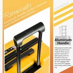 Coolife Luggage 3 Piece Sets PC+ABS Spinner Suitcase Carry On Fashion (Dark Green, One_Size) 13 Coolife Luggage 3 Piece Sets PC+ABS Spinner Suitcase Carry On Fashion (Dark Green, One_Size) -LUGGAGE FACTORY Sales 51 jGicfywL