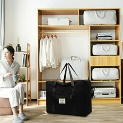 MIANHT Foldable Travel Duffel Bag - Sports Tote Gym Bag, Shoulder Week-Ender Overnight Bag For Women And Girls, Tote Carry On Luggage