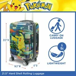 Ful Pokemon Pikachu 21 Inch Rolling Luggage, Hardshell Carry On Suitcase With Wheels, Multicolor (FBML0001-998) -LUGGAGE FACTORY Sales 51csE 2O6cL