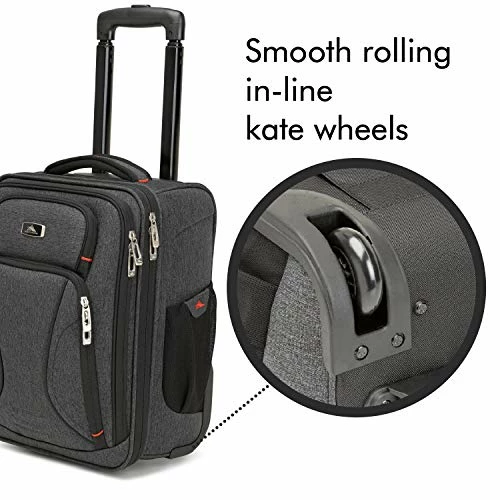 High Sierra Endeavor Wheeled Underseat Carry-On, Mercury Heather, One Size 6 High Sierra Endeavor Wheeled Underseat Carry-On, Mercury Heather, One Size - Image 4