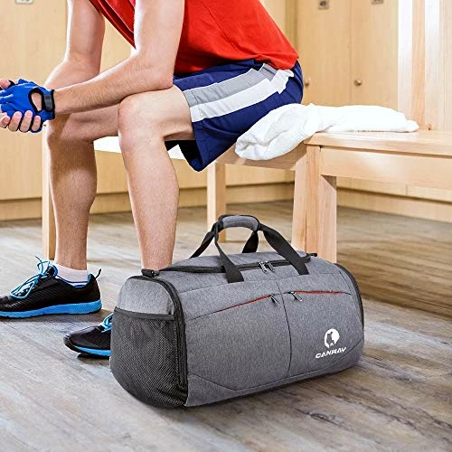 Canway Sports Gym Bag, Travel Duffel Bag With Wet Pocket & Shoes Compartment for Men Women, 45L, Lightweight 5 Canway Sports Gym Bag, Travel Duffel Bag With Wet Pocket & Shoes Compartment for Men Women, 45L, Lightweight - Image 3