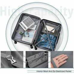 Merax Luggage Set Expandable 3 Piece Sets With TSA Lock, Lightweight Hardside Luggage With Spinner Wheels -LUGGAGE FACTORY Sales 51g6MLB4OmL