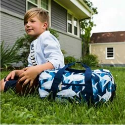 Wildkin Kids Overnighter Duffel Bags For Boys & Girls, Measures 18 X 9 X 9 Inches Duffel Bag For Kids, Carry-On Size & Ideal For School Practice Or Overnight Travel, BPA-free (Sharks) 11 Wildkin Kids Overnighter Duffel Bags For Boys & Girls, Measures 18 X 9 X 9 Inches Duffel Bag For Kids, Carry-On Size & Ideal For School Practice Or Overnight Travel, BPA-free (Sharks) -LUGGAGE FACTORY Sales 51ghv3dK7VL