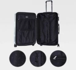 Suitcase, Lightweight, Large 28-Inch Hard-Shell Aluminum Alloy Suitcase, 4 Spinner Wheels, Abs Luggage Travel Trolley, Silver, 24 Inch -LUGGAGE FACTORY Sales 51hb1noYmTL