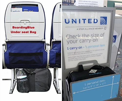 Boardingblue Underserat 17” United Airlines Under Seat Personal Item Duffel Bag (Blue) 8 Boardingblue Underserat 17” United Airlines Under Seat Personal Item Duffel Bag (Blue) - Image 6