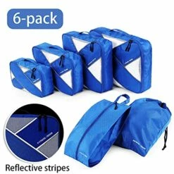 P.travel 6Pcs Packing Cubes For Travel Lightweight Luggage Organizer Bag Travel Cubes (Blue) -LUGGAGE FACTORY Sales 51j98OZOY3S