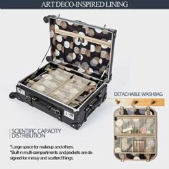 COTRUNKAGE Spinner Vintage Luggage PASCO Carry On Suitcase With TSA Lock (20", Black/Black) -LUGGAGE FACTORY Sales 51jJMeRJaqL