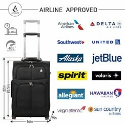 Large Capacity Maximum Allowance 22x14x9 All Parts Carry On Luggage Bag | Rolling Travel Suitcase Lightweight Small Soft Trolley For Women | Approved By Delta, United, Southwest & Many More 11 Large Capacity Maximum Allowance 22x14x9 All Parts Carry On Luggage Bag | Rolling Travel Suitcase Lightweight Small Soft Trolley For Women | Approved By Delta, United, Southwest & Many More -LUGGAGE FACTORY Sales 51k7233lV0L
