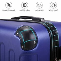 Sandinrayli Luggage Set, Lightweight & Durable Travel Suitcase With Spinner Wheels, 20” 24” 28” Hardside Spinner Set -LUGGAGE FACTORY Sales 51kI1r41NNL