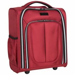 Kenneth Cole Reaction Lincoln Square 16" 1680d Polyester 2-Wheel Underseater Carry-on, Red 19 Kenneth Cole Reaction Lincoln Square 16" 1680d Polyester 2-Wheel Underseater Carry-on, Red -LUGGAGE FACTORY Sales 51m8gX8FbBL