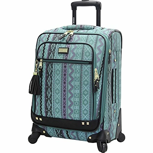Steve Madden Designer 20 Inch Luggage Collection - Lightweight Softside Expandable Suitcase For Men & Women - Durable Carry On Bag With 4-Rolling Spinner Wheels (Legends Turquoise) 3 Steve Madden Designer 20 Inch Luggage Collection - Lightweight Softside Expandable Suitcase For Men & Women - Durable Carry On Bag With 4-Rolling Spinner Wheels (Legends Turquoise)