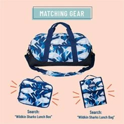 Wildkin Kids Overnighter Duffel Bags For Boys & Girls, Measures 18 X 9 X 9 Inches Duffel Bag For Kids, Carry-On Size & Ideal For School Practice Or Overnight Travel, BPA-free (Sharks) 14 Wildkin Kids Overnighter Duffel Bags For Boys & Girls, Measures 18 X 9 X 9 Inches Duffel Bag For Kids, Carry-On Size & Ideal For School Practice Or Overnight Travel, BPA-free (Sharks) -LUGGAGE FACTORY Sales 51mfBpWU2wL