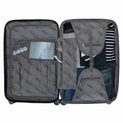 Kenneth Cole Reaction Reverb 20" Carry-On Expandable Luggage Lightweight Hardside 8-Wheel Spinner Travel Suitcase Bag, Smokey Purple, Inch -LUGGAGE FACTORY Sales 51mfTHVFatL