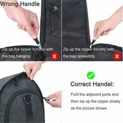 Carry-on Garment Bag Large Duffel Bag Suit Travel Bag Weekend Bag Flight Bag With Shoe Pouch For Men Women (Black) -LUGGAGE FACTORY Sales 51n6oEdyuCL