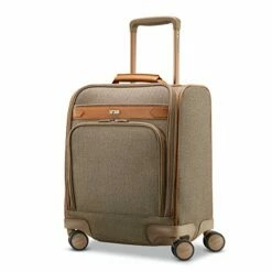 Hartmann Herringbone Deluxe Underseat Carry On Spinner, Terracotta