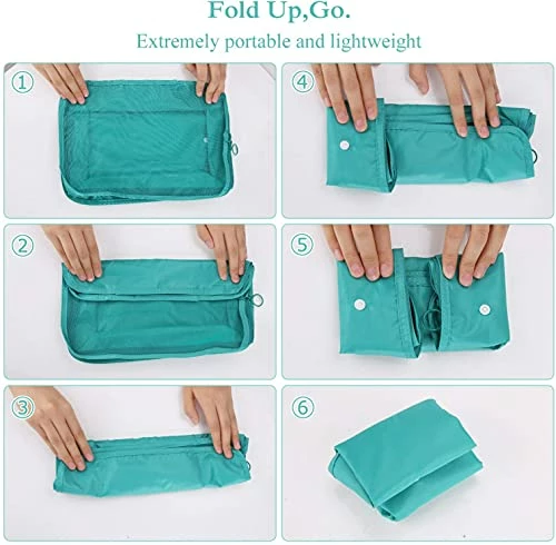 DIMJ Packing Cubes For Travel, 9 Pcs Travel Cubes Set Foldable Suitcase Organizer Lightweight Luggage Storage Bag 5 Colors Options (Blue) 5 DIMJ Packing Cubes For Travel, 9 Pcs Travel Cubes Set Foldable Suitcase Organizer Lightweight Luggage Storage Bag 5 Colors Options (Blue) - Image 3