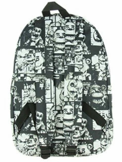 Five Nights At Freddy'S Black & White Characters All Over Print Backpack -LUGGAGE FACTORY Sales 51op58fjDTL