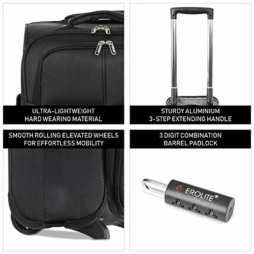 Large Capacity Maximum Allowance 22x14x9 All Parts Carry On Luggage Bag | Rolling Travel Suitcase Lightweight Small Soft Trolley For Women | Approved By Delta, United, Southwest & Many More 8 Large Capacity Maximum Allowance 22x14x9 All Parts Carry On Luggage Bag | Rolling Travel Suitcase Lightweight Small Soft Trolley For Women | Approved By Delta, United, Southwest & Many More - Image 6