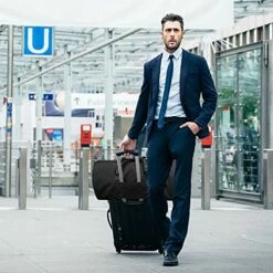 Carry On Garment Bag, 60L Large Travel Duffel Bag With Shoes Compartment Convertible Suit Travel Bag Weekender Bag For Men Women -LUGGAGE FACTORY Sales 51qAEoa4NML