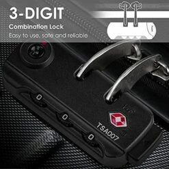 Hardshell Luggage Sets 3 PCS Spinner Suitcase With Tsa Lock Lightweight Black -LUGGAGE FACTORY Sales 51sYvvx67ES