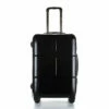 Suitcase, Lightweight, Large 28-Inch Hard-Shell Aluminum Alloy Suitcase, 4 Spinner Wheels, Abs Luggage Travel Trolley, Black, 20 Inch