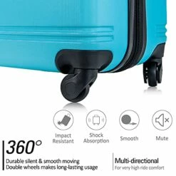 Expandable 3 Piece Luggage Sets Hardside Durable Suitcase With Spinner Wheels TSA Lock, 3 Pcs Carry On Case Travel Home Outdoor School Lightweight Trolley Case ( 20" 24" 28" Blue) -LUGGAGE FACTORY Sales 51t8eYGDbIS