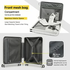 Melalenia Luggage Carry On Suitcase, PP Material Suitcase With Spinner Wheels,TSA Luggage Locks 22x14x9 Airline Approved (Nude Pink) 11 Melalenia Luggage Carry On Suitcase, PP Material Suitcase With Spinner Wheels,TSA Luggage Locks 22x14x9 Airline Approved (Nude Pink) -LUGGAGE FACTORY Sales 51tPeecHiFL