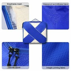 P.travel 6Pcs Packing Cubes For Travel Lightweight Luggage Organizer Bag Travel Cubes (Blue) -LUGGAGE FACTORY Sales 51vcMFqfCWL