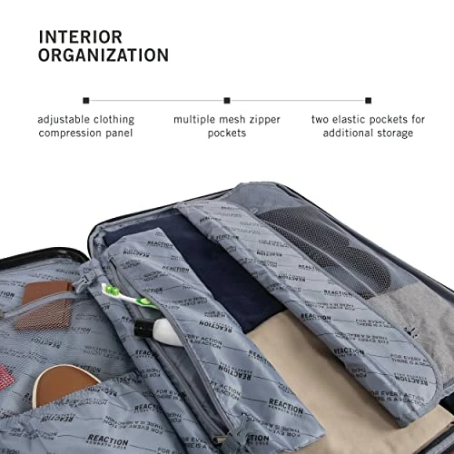 Kenneth Cole Reaction Renegade 20" ABS Expandable 8-Wheel Carry-On, Silver, Inch 7 Kenneth Cole Reaction Renegade 20" ABS Expandable 8-Wheel Carry-On, Silver, Inch - Image 5