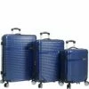 Dejuno Luna Lightweight 3-Piece Hardside Spinner Luggage Set, Blue, One Size -LUGGAGE FACTORY Sales 51xYB0Awp2L