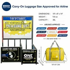 Wandf Foldable Travel Duffel Bag Luggage Sports Gym Water Resistant Nylon (Yellow) -LUGGAGE FACTORY Sales 51y3UBdPvPL