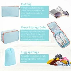 DIMJ 11 Set Packing Cubes, Travel Luggage Packing Organizers Lightweight Travel Cloth Storage Bag With Bra Underwear Cube Cosmetics Bag And Shoe Pouch -LUGGAGE FACTORY Sales 51y4Wt6SY L