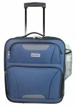 Boardingblue Rolling Personal Item Luggage For Jetblue Sun Country Airlines 16.5" (Navy)