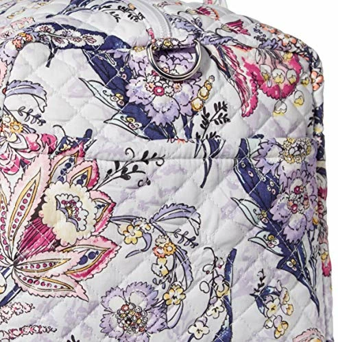 Vera Bradley Women's Cotton Large Travel Duffel Bag, Hummingbird Park, One Size 6 Vera Bradley Women's Cotton Large Travel Duffel Bag, Hummingbird Park, One Size - Image 4