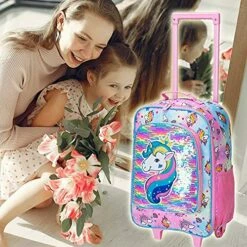 Kids Suitcase, Rolling Luggage With Wheels For Girls - Unicorn 13 Kids Suitcase, Rolling Luggage With Wheels For Girls - Unicorn -LUGGAGE FACTORY Sales 61N9pJM85NS