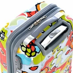 Olympia Luggage Blossom 25 Inch Expandable Vertical Rolling Upright Bag, Aqua, One Size -LUGGAGE FACTORY Sales 61QszdWUj6L
