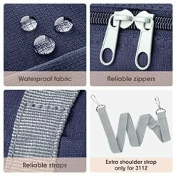 For Spirit Airlines Foldable Travel Duffel Bag Tote Carry On Luggage Sport Duffle Weekender Overnight For Women And Girls (3112 Dark Blue ( With Shoulder Strap)) -LUGGAGE FACTORY Sales 61RdNjbRaJS