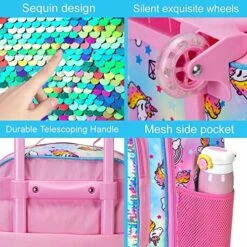 Kids Suitcase, Rolling Luggage With Wheels For Girls - Unicorn 15 Kids Suitcase, Rolling Luggage With Wheels For Girls - Unicorn -LUGGAGE FACTORY Sales 61RhWVwgC L