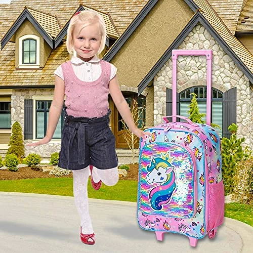 Kids Suitcase, Rolling Luggage With Wheels For Girls - Unicorn 4 Kids Suitcase, Rolling Luggage With Wheels For Girls - Unicorn - Image 2