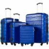 COOLIFE Luggage 3 Piece Set Suitcase Spinner Hardshell Lightweight TSA Lock (Family Set-blue1) 1 COOLIFE Luggage 3 Piece Set Suitcase Spinner Hardshell Lightweight TSA Lock (Family Set-blue1) -LUGGAGE FACTORY Sales 71uA vfFKWL