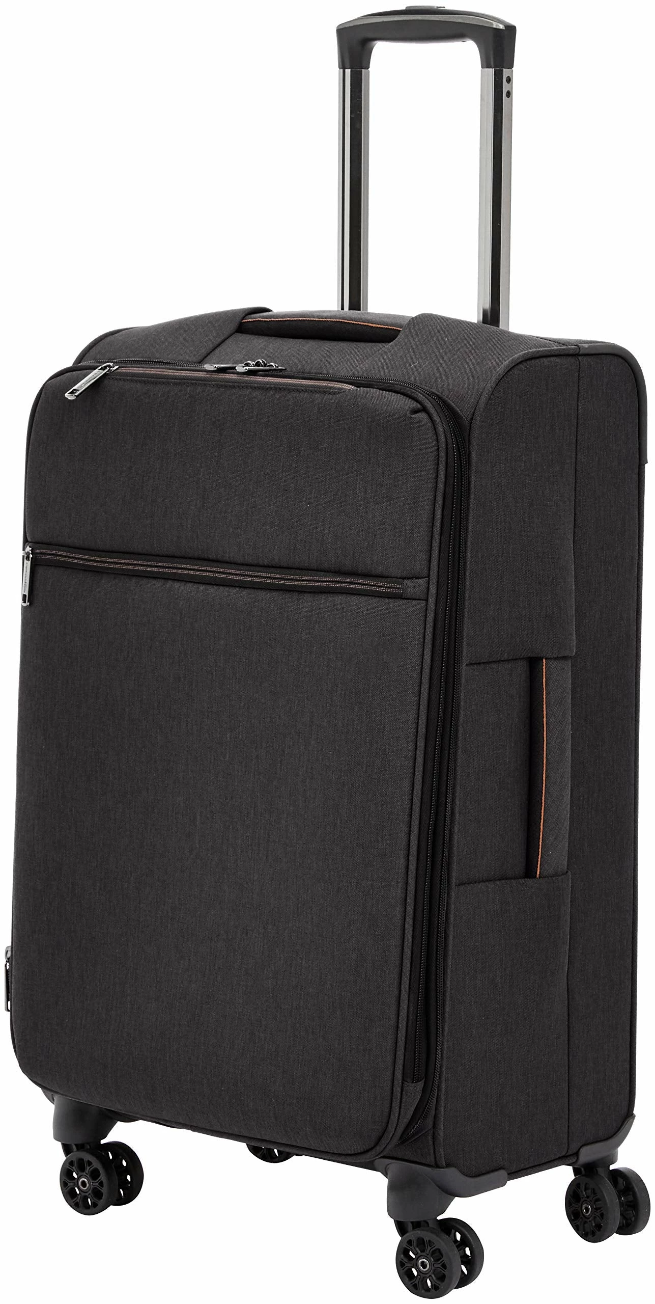AmazonBasics Belltown Softside Rolling Spinner Suitcase Luggage - 25 Inch, Heather Black 3 AmazonBasics Belltown Softside Rolling Spinner Suitcase Luggage - 25 Inch, Heather Black