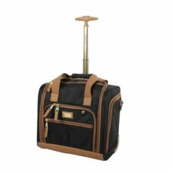 Steve Madden Luggage 3 Piece Softside Spinner Suitcase Set Collection (20"/28"/Under Seat Bag) (Harlo Black) -LUGGAGE FACTORY Sales 81k cAOAnML