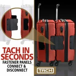 TACH TUFF 3-Piece Hardcase Connectable Luggage & Carryon Travel Bag Set | Rolling Suitcase With Patented Built-In Connecting System | Easily Link & Carry 9 Bags At Once (wine Red) 14 TACH TUFF 3-Piece Hardcase Connectable Luggage & Carryon Travel Bag Set | Rolling Suitcase With Patented Built-In Connecting System | Easily Link & Carry 9 Bags At Once (wine Red) -LUGGAGE FACTORY Sales 81mOEotGOeL
