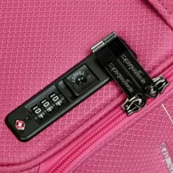 AmazonBasics Lightweight Luggage, Softside Spinner Travel Suitcase With Wheels - 22 Inch, Pink -LUGGAGE FACTORY Sales 916t90BQTxL