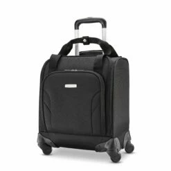 Samsonite Underseat Spinner With USB Port Carry-On Luggage, Jet Black, One Size