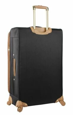 Steve Madden Luggage 3 Piece Softside Spinner Suitcase Set Collection (20"/28"/Under Seat Bag) (Harlo Black) -LUGGAGE FACTORY Sales 91LFj164 2BfL
