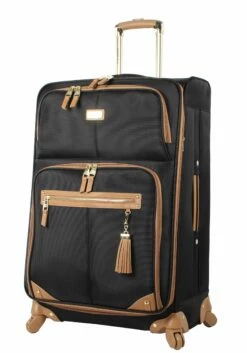 Steve Madden Luggage 3 Piece Softside Spinner Suitcase Set Collection (20"/28"/Under Seat Bag) (Harlo Black) -LUGGAGE FACTORY Sales 91g3OQFLG4L